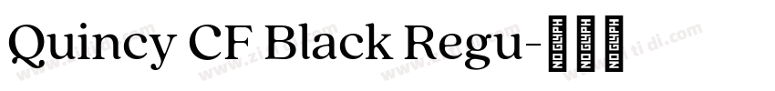 Quincy CF Black Regu字体转换